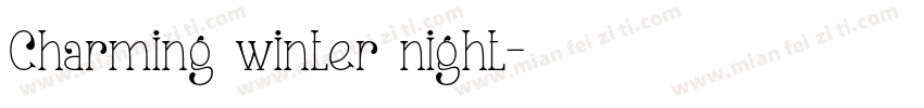 Charming winter night字体转换